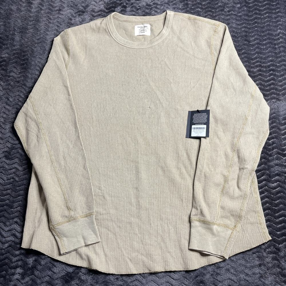 Buck Mason Sandstone Venice Wash Vintage Thermal Surplus Tee size XL